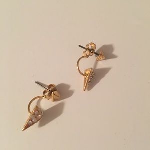 Gold and Crystal Earrings